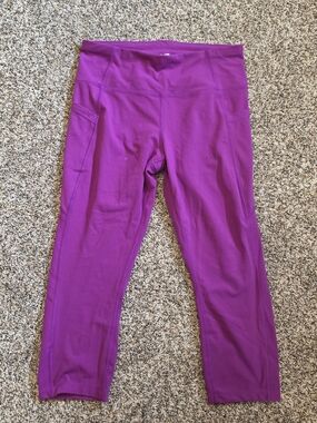 Avia Magenta Crop Active Leggings Large
